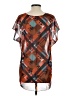 CAbi 100% Polyester Brown Short Sleeve Blouse Size XS - photo 2