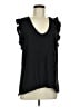 David Lerner 100% Silk Black Sleeveless Silk Top Size M - photo 1