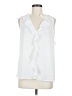 Vince Camuto 100% Polyester White Sleeveless Blouse Size M - photo 1