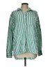 Universal Thread Stripes Green Long Sleeve Button-Down Shirt Size L - photo 1