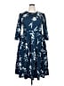 Unbranded Print Blue Casual Dress Size XXL - photo 1