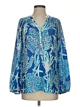 Lilly Pulitzer Long Sleeve Silk Top