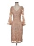 JS Collections 100% Nylon Tan Cocktail Dress Size S (estimated) - photo 1