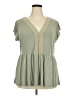 Torrid Green Short Sleeve Blouse Size 3X Plus (3) - photo 1