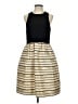 J.Crew 100% Polyester Stripes Color Block Gold Cocktail Dress Size 4 - photo 1