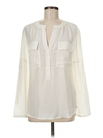 Trina Turk Long Sleeve Silk Top (view 1)