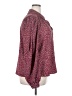 CeCe Print Burgundy Long Sleeve Blouse Size 2X - photo 4