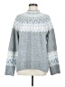 CeCe Chevron-herringbone Gray Pullover Sweater Size M - photo 1