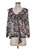 Democracy 100% Polyester Blue 3/4 Sleeve Blouse Size S - photo 1