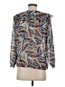 Democracy 100% Polyester Blue 3/4 Sleeve Blouse Size S - photo 2