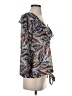 Democracy 100% Polyester Blue 3/4 Sleeve Blouse Size S - photo 4