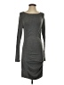 Express Solid Gray Casual Dress Size S - photo 1