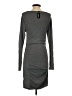 Express Solid Gray Casual Dress Size S - photo 2