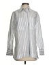 Peserico 100% Cotton Stripes Silver Long Sleeve Button-Down Shirt Size 2 (38) - photo 1