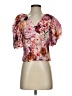 Express Floral Pink Short Sleeve Blouse Size XS - photo 1