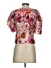 Express Floral Pink Short Sleeve Blouse Size XS - photo 2
