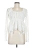 Almost Famous 100% Polyester Ivory Long Sleeve Blouse Size M - photo 1