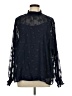 Torrid Black Blue Long Sleeve Blouse Size Lg Plus (0) - photo 1