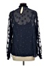 Torrid Black Blue Long Sleeve Blouse Size Lg Plus (0) - photo 2