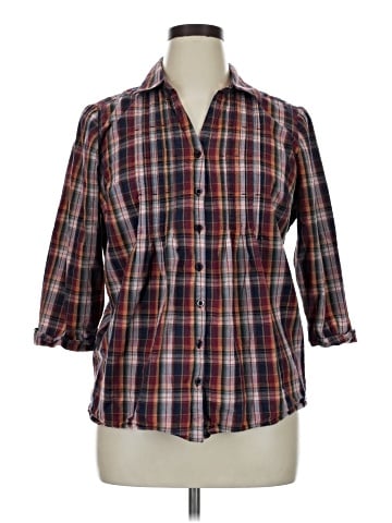 DressBarn 3/4 Sleeve Button-Down Shirt (view 1)
