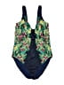 Boden Tropical Blue One Piece Swimsuit Size 12 - photo 1