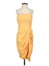 Amanda Uprichard 100% Polyester Solid Yellow Cocktail Dress Size XS - photo 1