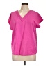 Shein Pink Short Sleeve Blouse Size L - photo 1