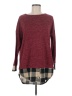 Egy California Plaid Burgundy Pullover Sweater Size M (estimated) - photo 1
