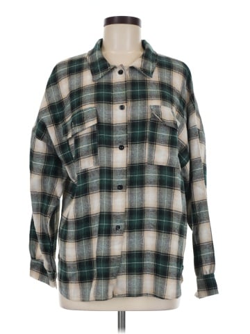 Romwe Long Sleeve Button-Down Shirt (view 1)