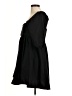 Blue Rain Solid Black Casual Dress Size M - photo 5