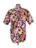Assorted Brands 100% Cotton Floral Pink Short Sleeve Button-Down Shirt Size M - photo 2