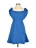 BCBGMAXAZRIA 100% Polyester Solid Blue Cocktail Dress Size 4 - photo 1
