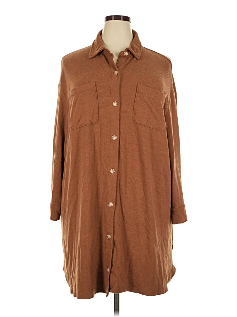 Pre-owned Terra & Sky Casual Dress In Brown