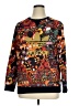 Adidas 100% Polyester Print Orange Pullover Sweater Size 14 - photo 1