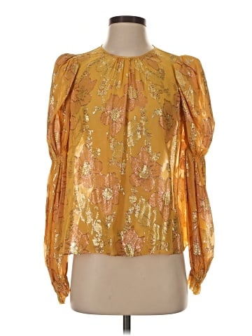 Ulla Johnson Long Sleeve Silk Top (view 1)