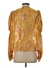 Ulla Johnson Gold Long Sleeve Silk Top Size 0 - photo 2
