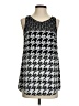 CAbi 100% Polyester Houndstooth Silver Sleeveless Blouse Size XS - photo 1