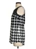 CAbi 100% Polyester Houndstooth Silver Sleeveless Blouse Size XS - photo 5