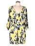Elevenses 100% Rayon Print Yellow Romper Size L - photo 1