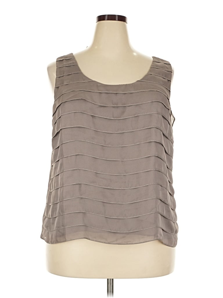 Ann Taylor Loft Sleeveless Blouse In Gray