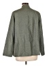 Eileen Fisher 100% Silk Chevron-herringbone Green Jacket Size L - photo 2