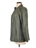 Eileen Fisher 100% Silk Chevron-herringbone Green Jacket Size L - photo 5