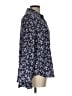 L'Agence 100% Viscose Floral Blue Long Sleeve Blouse Size Lg (3) - photo 4