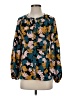 CAbi 100% Polyester Floral Teal Long Sleeve Blouse Size XS - photo 1