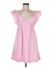 Blu Pepper 100% Polyester Solid Pink Casual Dress Size M - photo 1