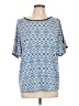Ivanka Trump Blue Short Sleeve Blouse Size L - photo 1