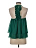 Naked Zebra 100% Polyester Green Sleeveless Blouse Size S - photo 2