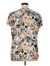 Maurices 100% Polyester Floral Pink Short Sleeve Blouse Size XL - photo 2