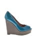 Vince Camuto Color Block Teal Wedges Size 5 1/2 - photo 1