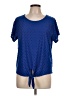 Kim & Cami Polka Dots Blue Active T-Shirt Size L - photo 1